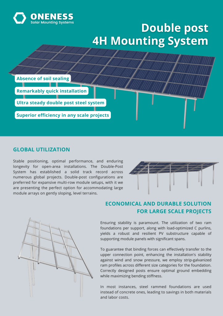 4H Ground Steel Racking Structure | ONENESS